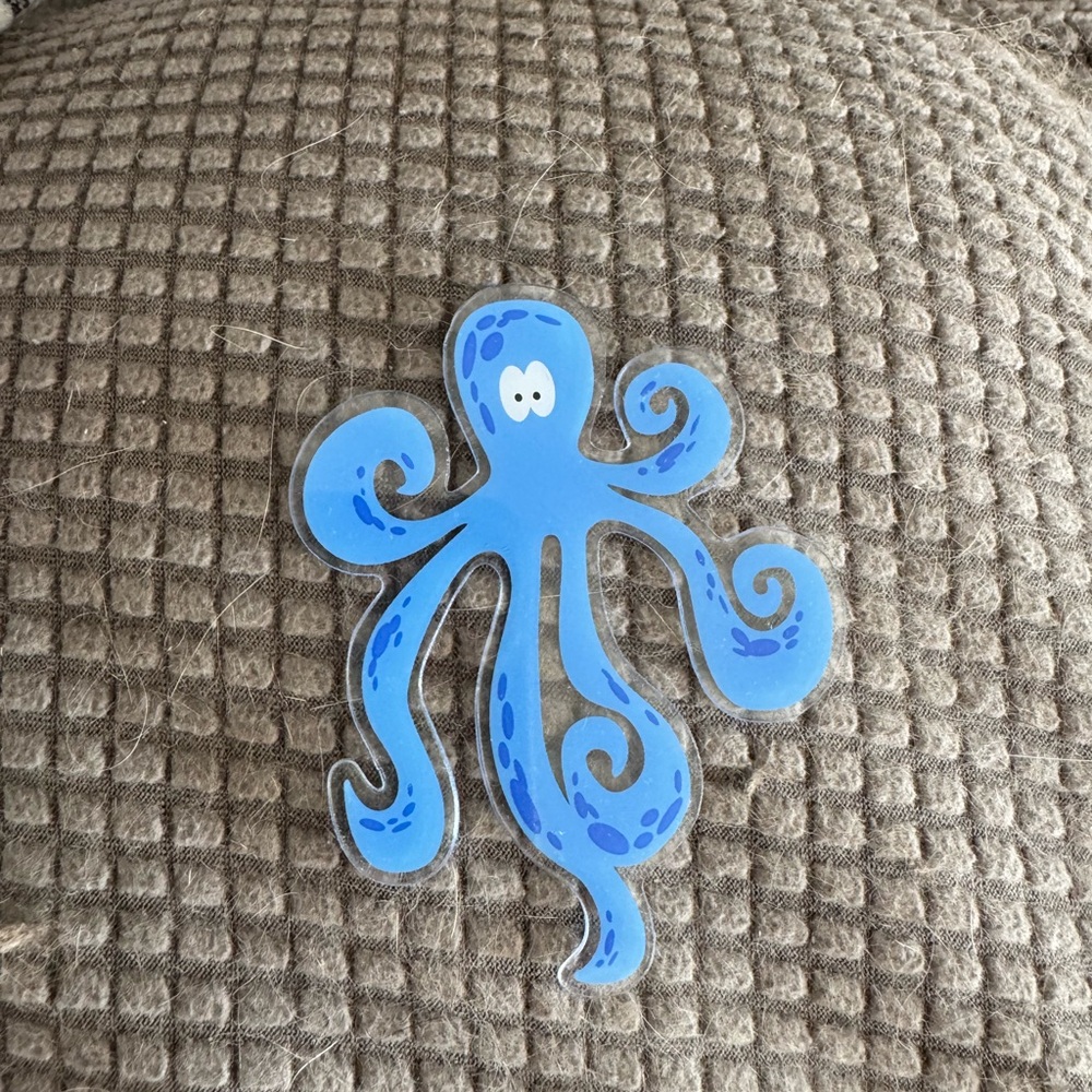 Blue Octopus bookmark - like new